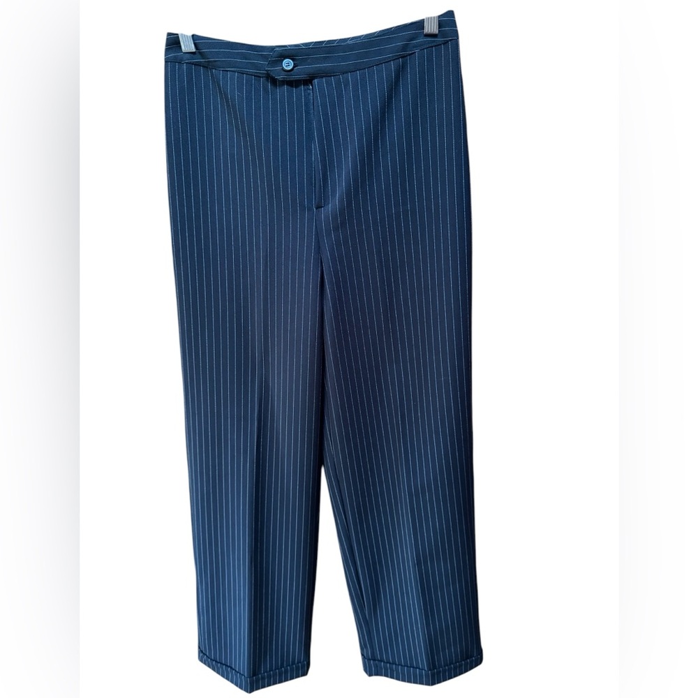 NWT 1990s Tracy Evans Pinstripe Cuffed‎ Pants